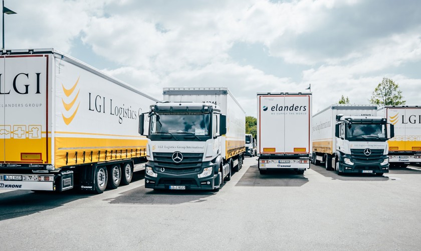 Camion delle consegne LGI Logistics