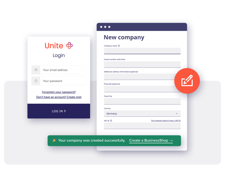Screenshot of Step 1: How to register your company