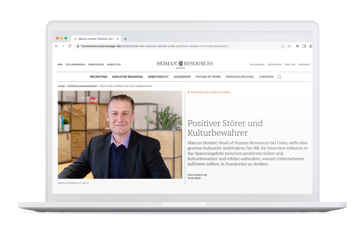 Marcus Hendel, Head of HR, im Interview