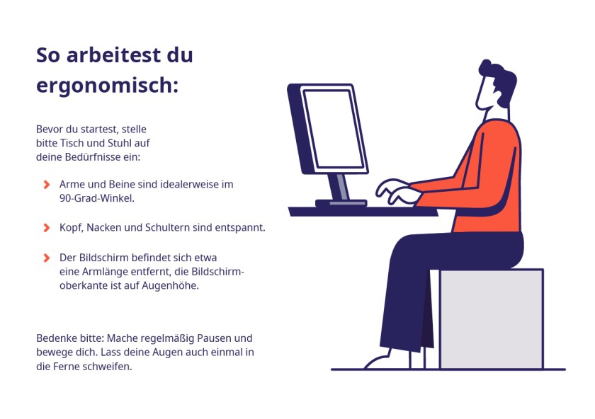 Tipps für ergonomisches Arbeiten